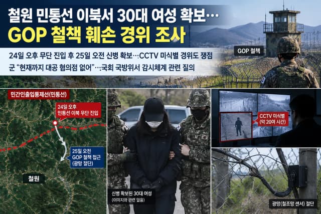 민통선 무단 진입한 30대 여성 확보…군, 경위 조사